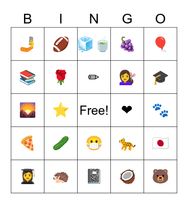 Keila's Graduation Bingo Card