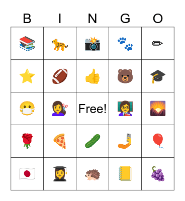 Keila's Graduation Bingo Card