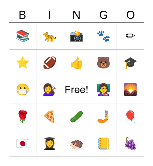 Keila's Graduation Bingo Card