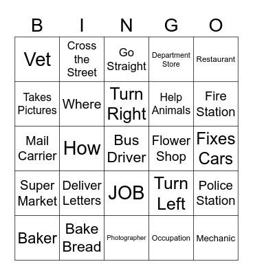 Unit 5 and 6 Bingo Card