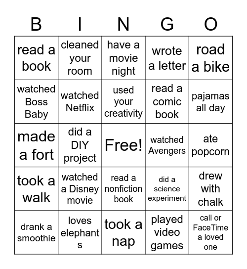 Bingo Card