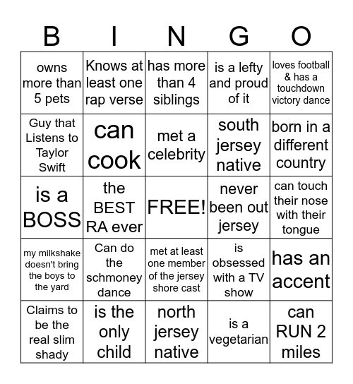 house 15 bruh. Bingo Card