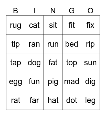 Bingo Card