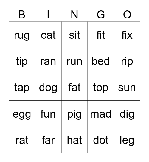 Bingo Card