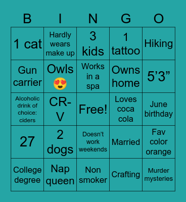 Nikkis Bingo Card