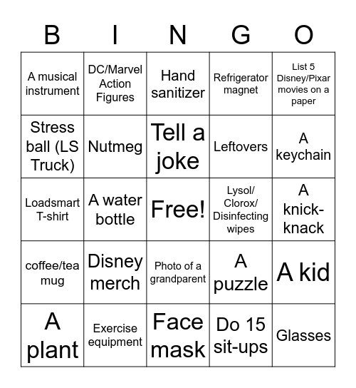 LS Family Bingo! Bingo Card