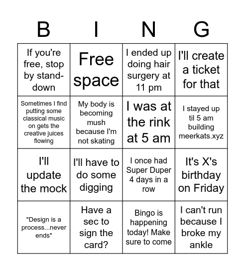 Briana's Birthday Bingo Bash Bingo Card