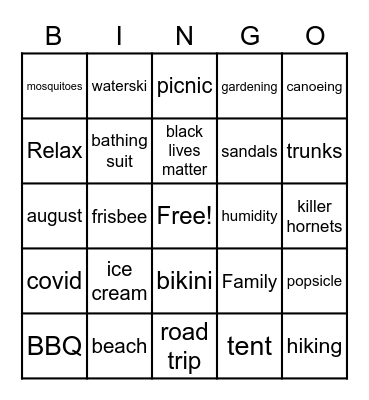 GroupHealth IT Summer BINGO! Bingo Card