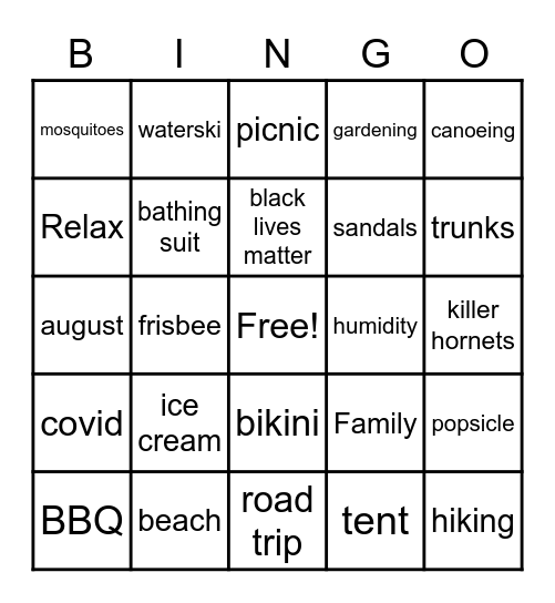 GroupHealth IT Summer BINGO! Bingo Card