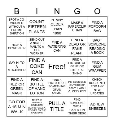Lending Bingo Card