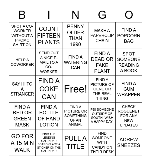 Lending Bingo Card