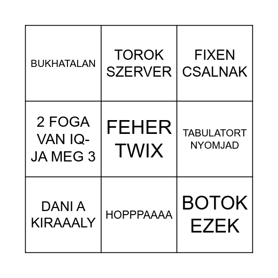 NEED MORE DM BINGO Card