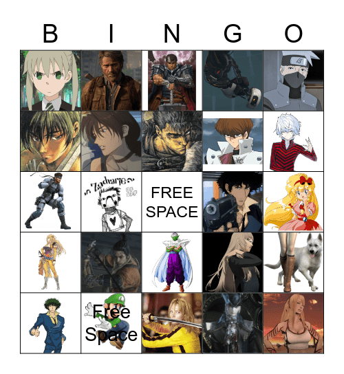 FAV CHARACTER BINGO Card