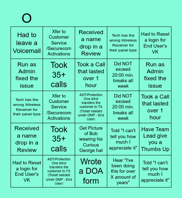 Tech Support Bingo! Bingo Card