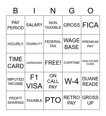 National Payroll Week, NATIONAL PAYROLL WEEK BINGO, NATIONAL PAYROLL WEEK Bingo Card