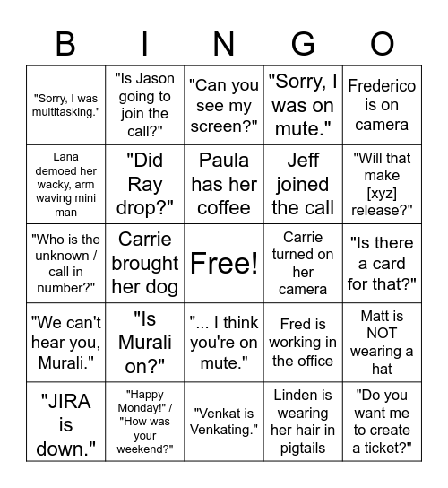 ePACCK Bingo Card