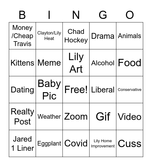 HAPPY TIMES BINGO Card