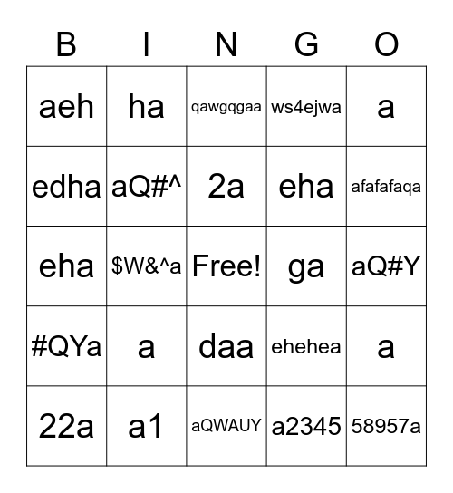 Untitled Bingos Bingo Card