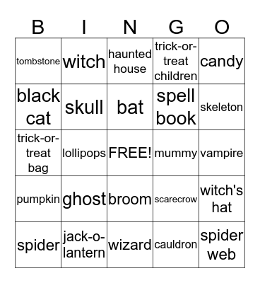 HALLOWEEN Bingo Card