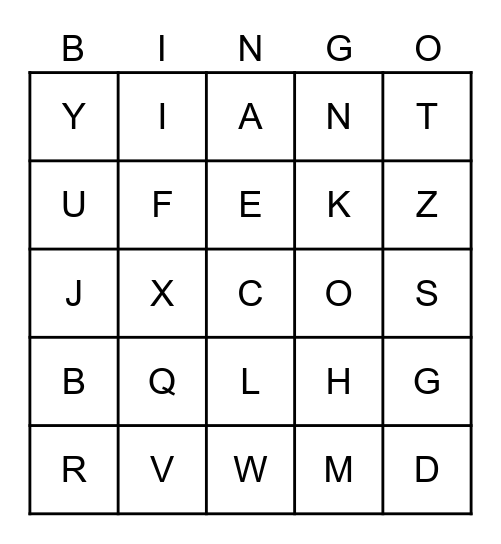 I GOT LAZY Bingo Card