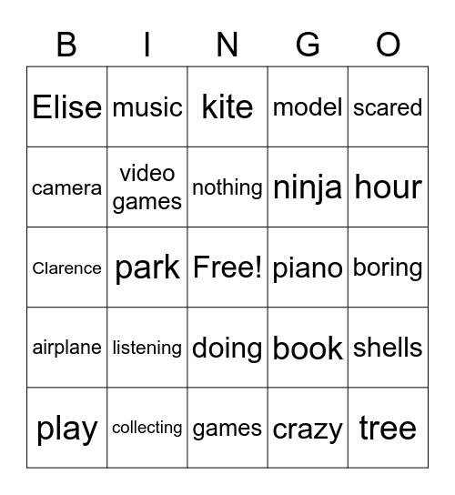 8-Bit Trip Bingo Card