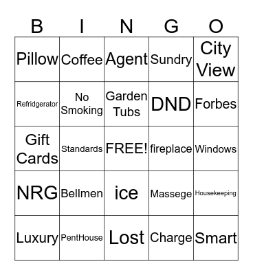 Customer Service Week 2014 Bingo Card