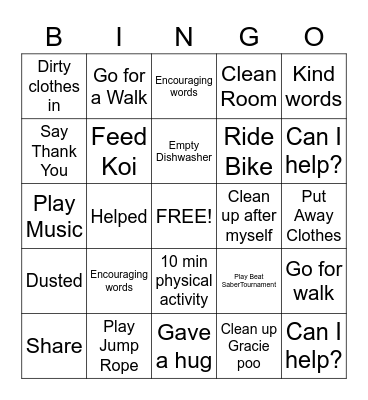 Case Faust Squirrel Bingo Card