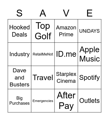 $Baddie on a Budget$ Bingo Card