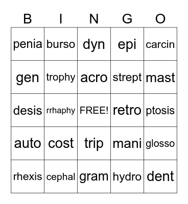 Bingo Card