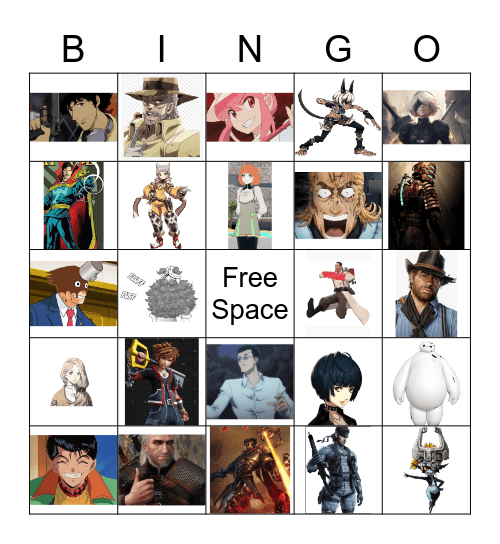 Favorite Character Bingo Card