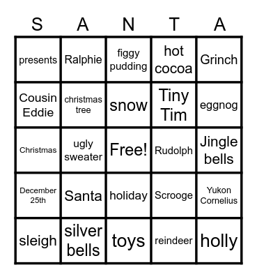 Merry Julymas Bingo Card