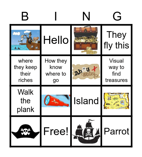 Pirates Bingo Card