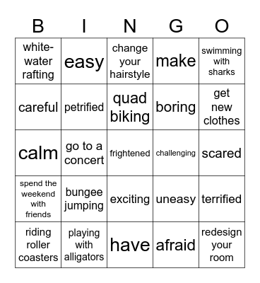 TB7 U2L5 Bingo Card