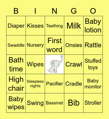 Baby bingo Card