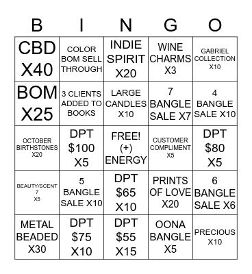 OCTOBER WEEK THREE!! KILL IT!! :) Bingo Card