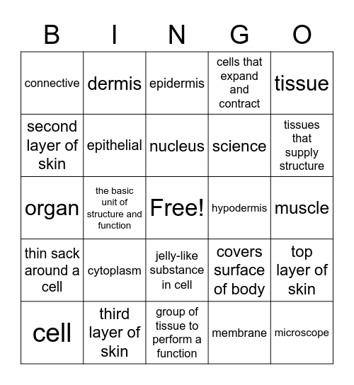 Science Review Bingo Card