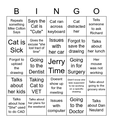 Connie Bingo Card