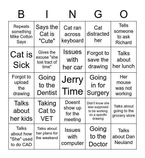 Connie Bingo Card