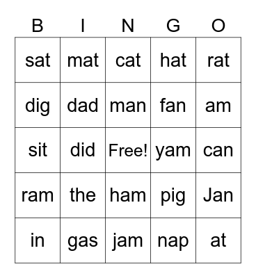 Emerson's All About Reading Bingo Card