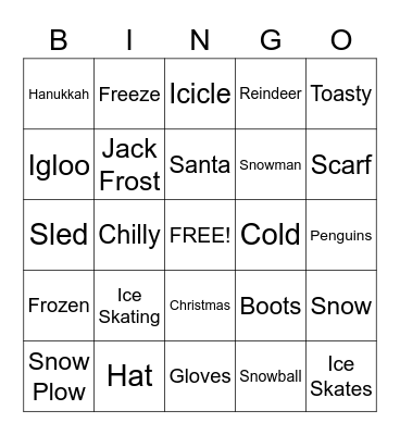 Winter Bingo Card