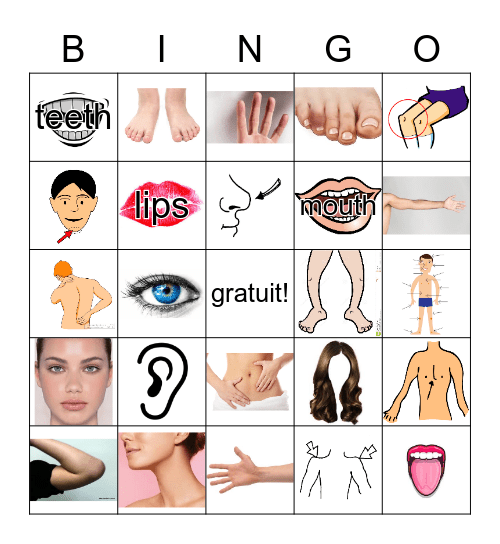 le corps Bingo Card