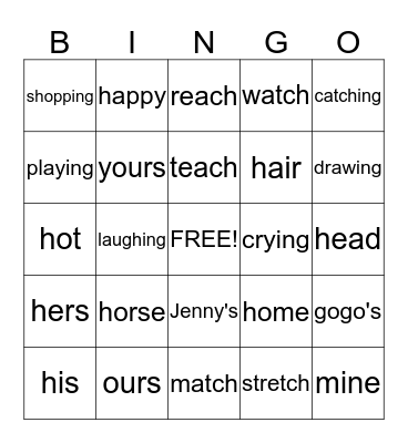 Review Time Bingo Card
