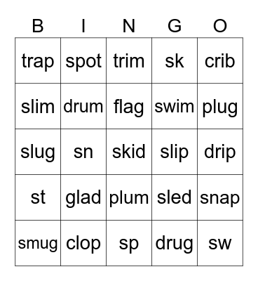 CCVC Wheel Decide Bingo Card