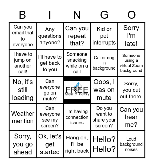 MT Bingo - ZOOM Edition Bingo Card
