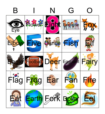 D-F Bingo Card