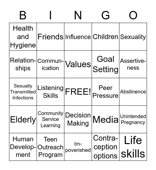 TOP BINGO Card