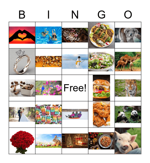 Picture Bingo Card