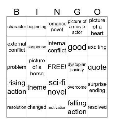 NOVEL Bingo Card