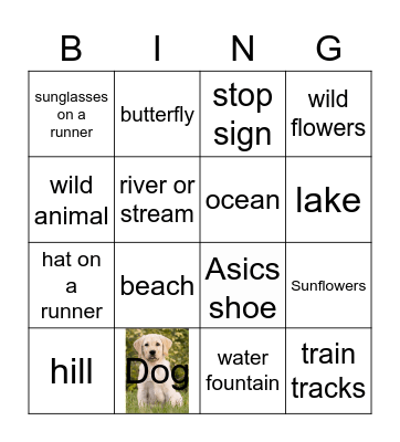 Jack's Marathon Team Bingo Card