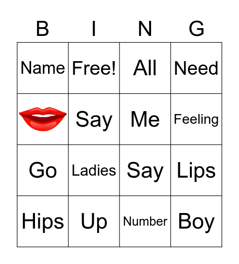 No Bingo Card